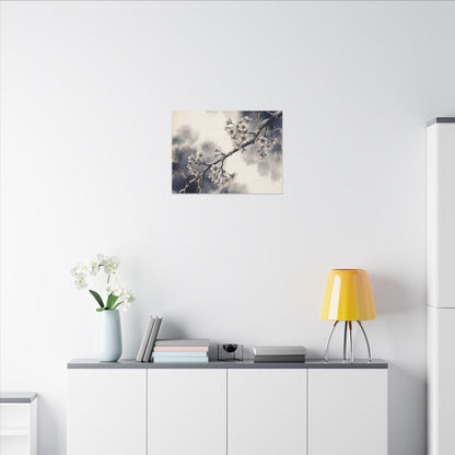 Ma Cherry Blossom Canvas Art - Kintsugi Gold Vein