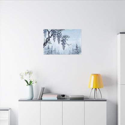 Seijaku Wisteria Canvas Art - Zen Sumi E