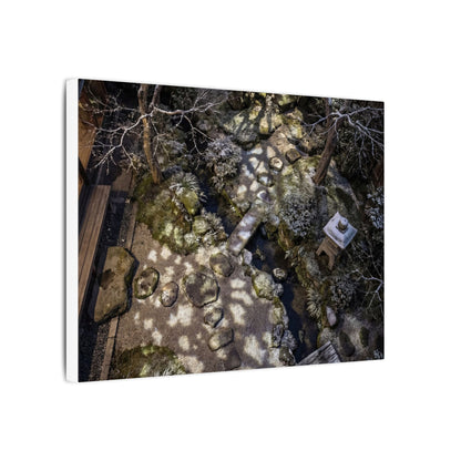 Moonlit Garden Japanese Pattern Canvas Art | Elegant Japandi Art