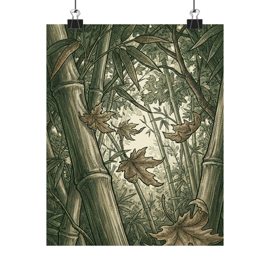 Nostalgic Bamboo Grove Wall Art Print - Vintage Botanical Cottagecore