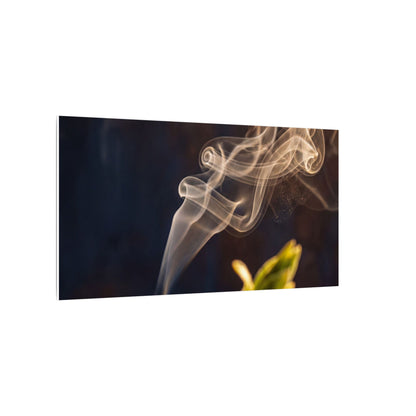 Incense Smoke Spring Canvas Art | Dark Japandi Atmospheric Design