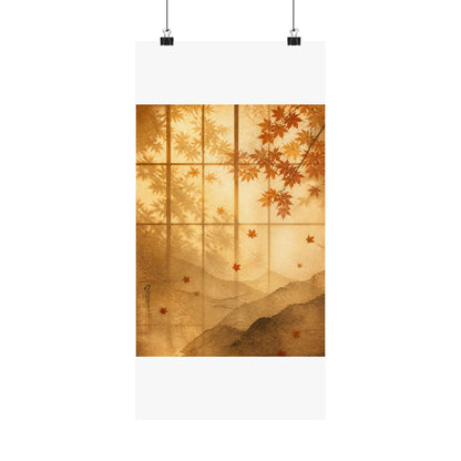 Shoji Screen Wall Art Print | Autumn Japandi Texture Art