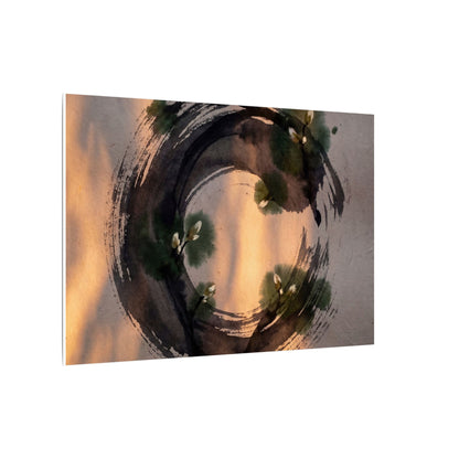Ink Brushstroke Spring Canvas Art | Dark Japandi Bold Design