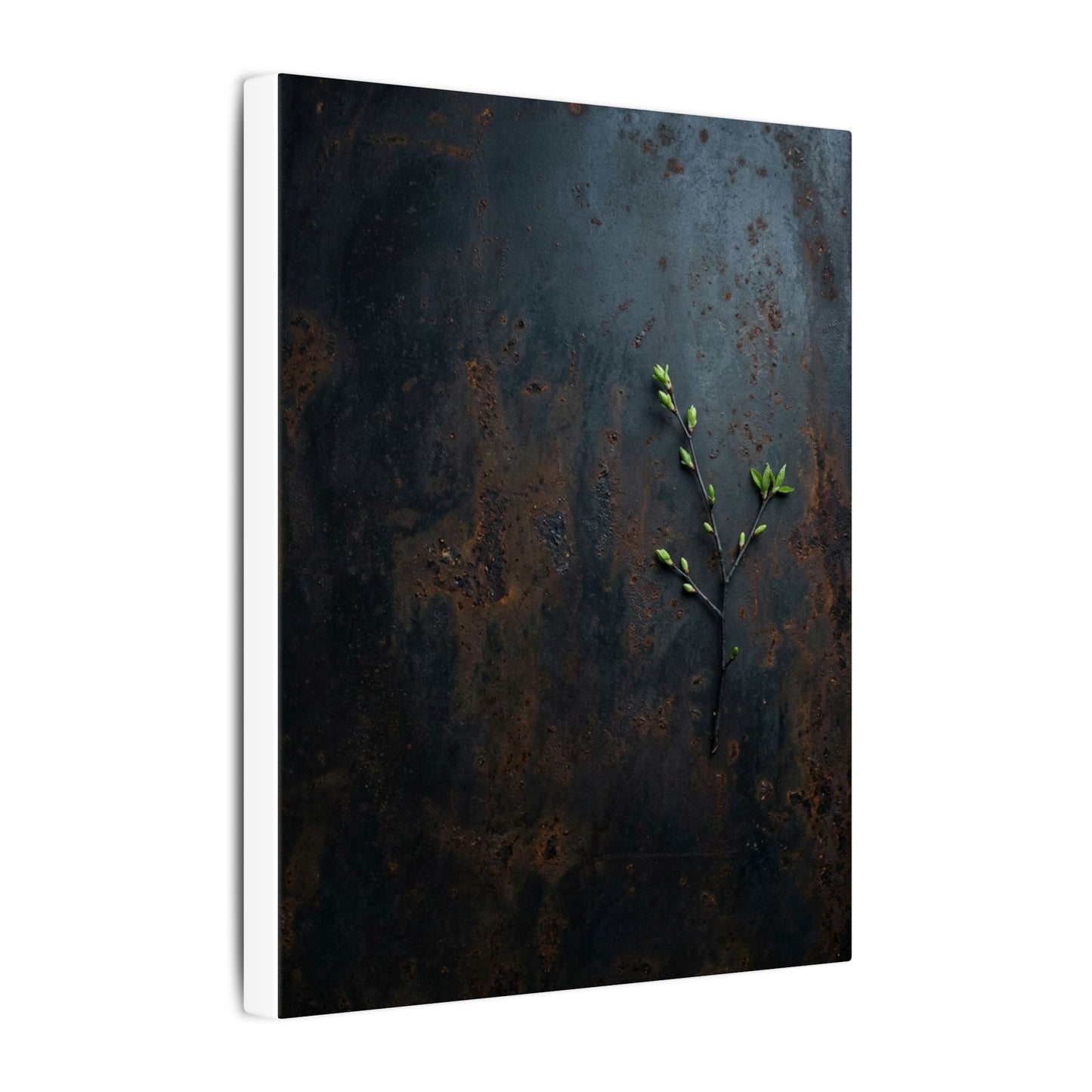 Rust Patina Moody Minimal Canvas Art | Moody Dark Japandi Art