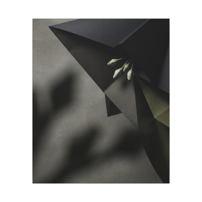 Paper Fold Moody Minimal Canvas Art | Luxurious Dark Japandi Art