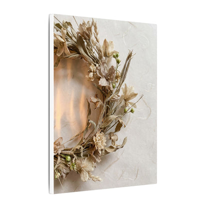 Dried Flowers Japanese Pattern Canvas Art | Neutral Japandi Art