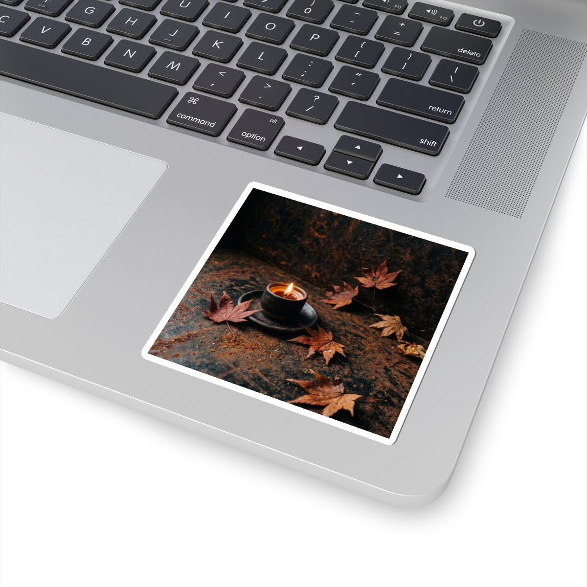Bold Rust Patina Sticker - Shadow Zen Dark Japandi Art Print