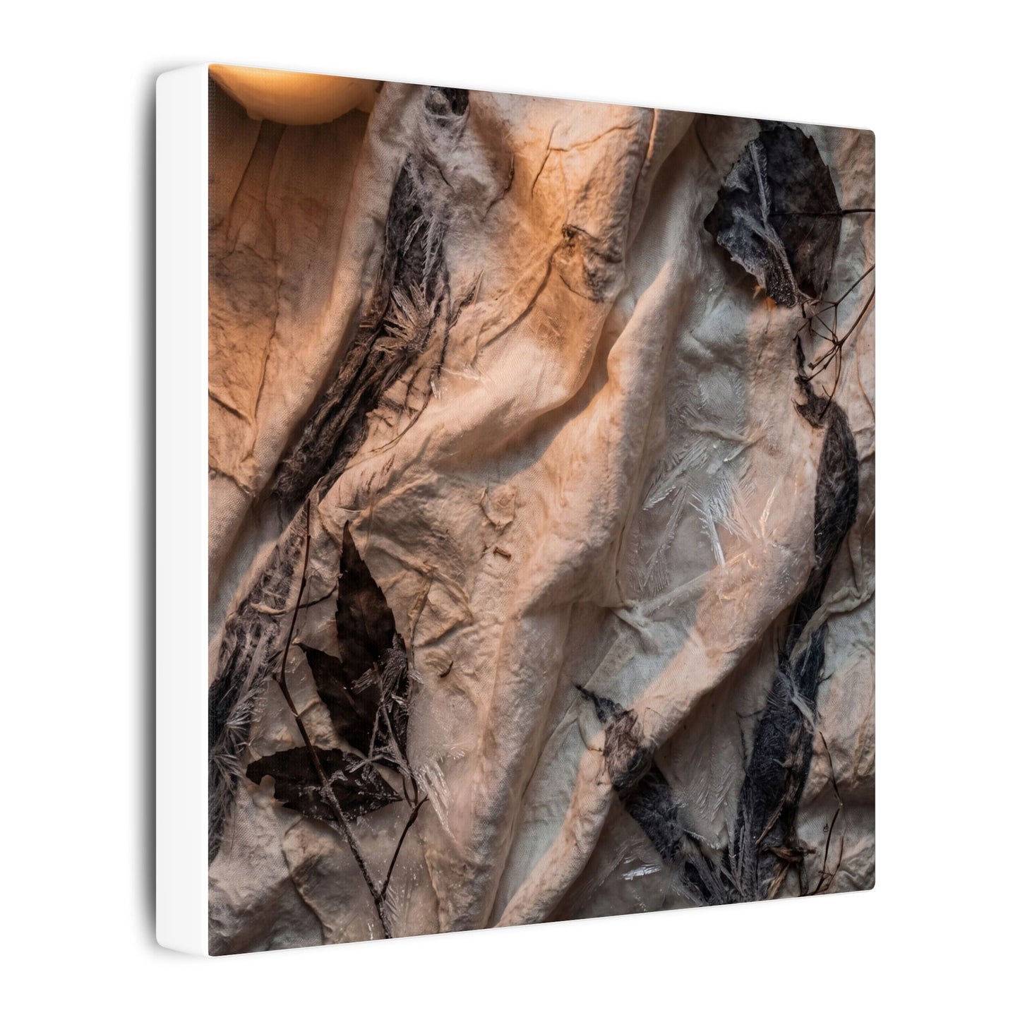 Candlelight Silk Drape Canvas Art - Japandi Mono No Aware