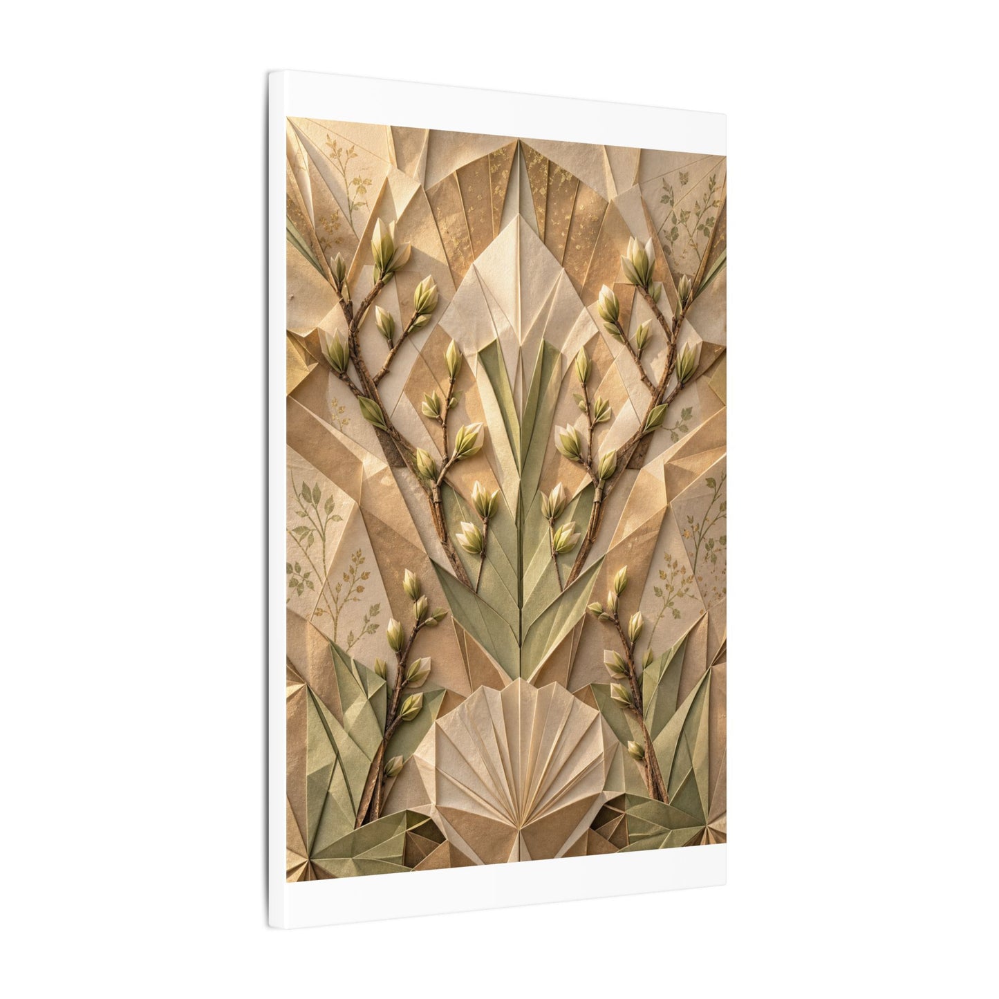 Kanso Paper Fold Canvas Art - Japandi Japanese Pattern