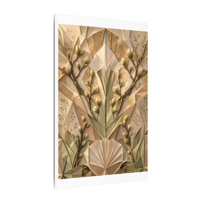 Kanso Paper Fold Canvas Art - Japandi Japanese Pattern