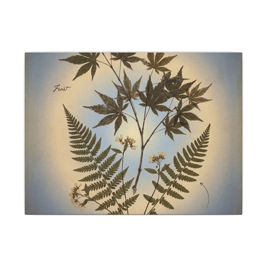 Nostalgic Moonlit Garden Canvas Art - Herbarium Cottagecore Art Print