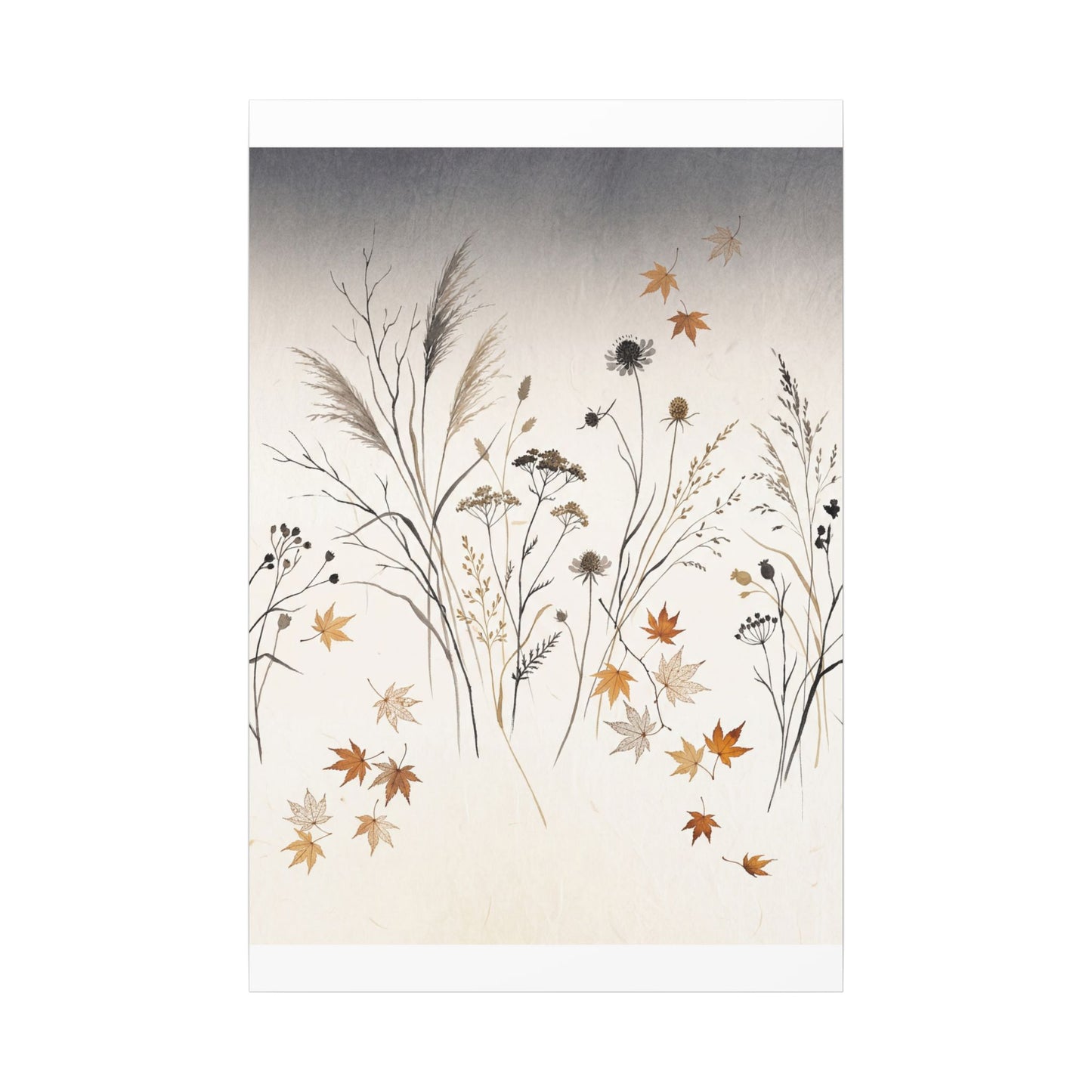 Dawn Dried Flowers Canvas Art - Japandi Kanso