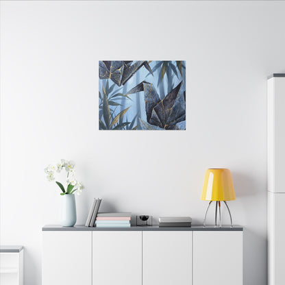 Paper Fold Canvas Art | Summer Kintsugi Crackle Gold Art