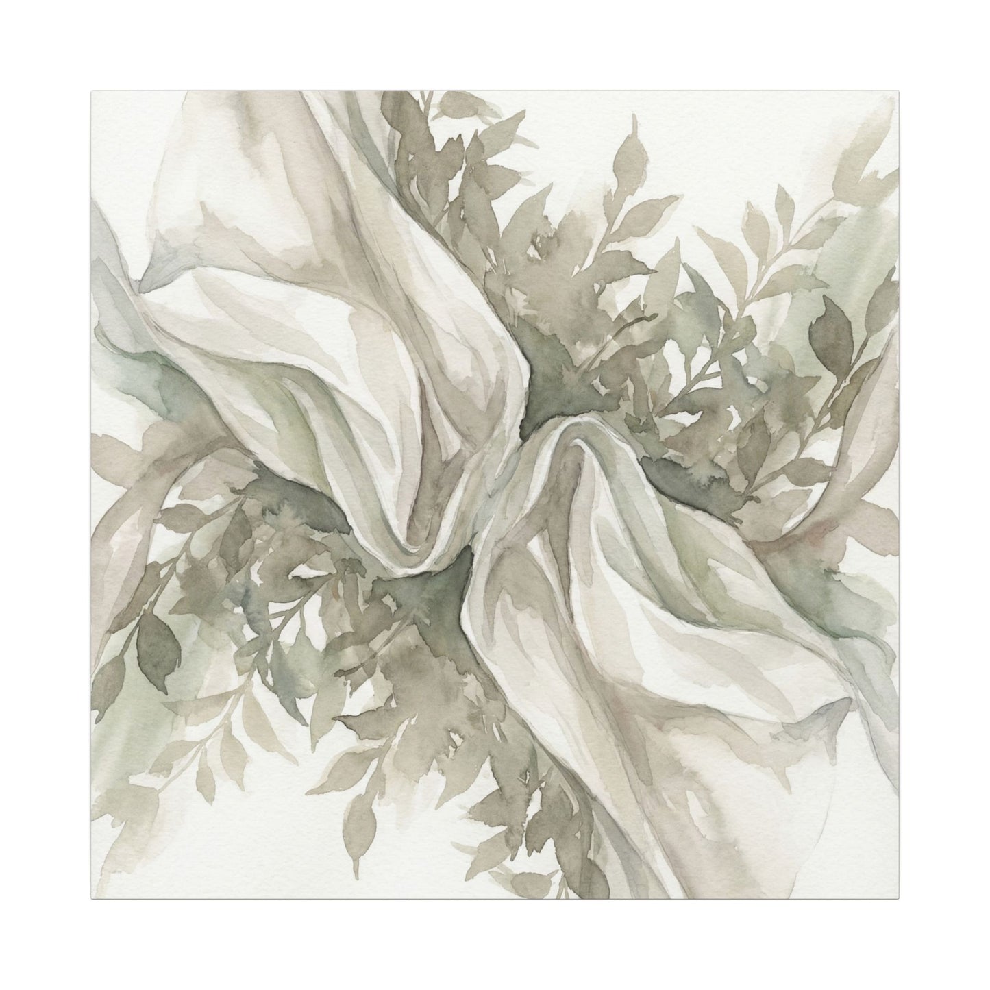 Summer Silk Drape Watercolor Canvas Art | Cozy Decor