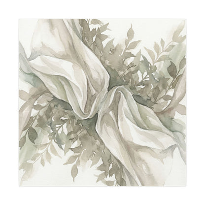 Summer Silk Drape Watercolor Canvas Art | Cozy Decor