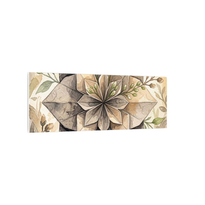 Warm Paper Fold Canvas Art - Watercolor Japandi