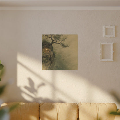 Spring Pine Tree Minimal Line Canvas Art | Earthy Decor
