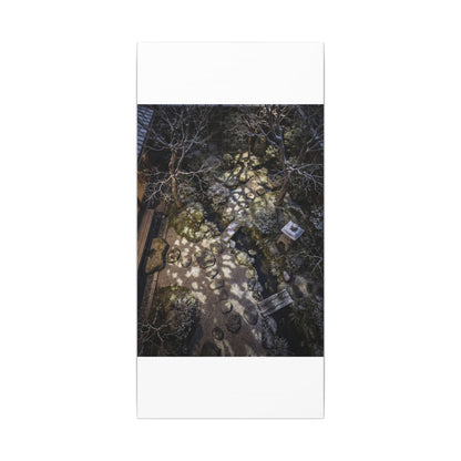 Moonlit Garden Japanese Pattern Canvas Art | Elegant Japandi Art