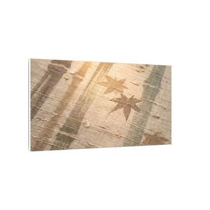 Autumn Bamboo Grove Japanese Pattern Canvas Art | Neutral Decor
