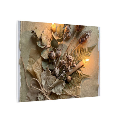 Dried Flowers Texture Canvas Art | Warm Japandi Art