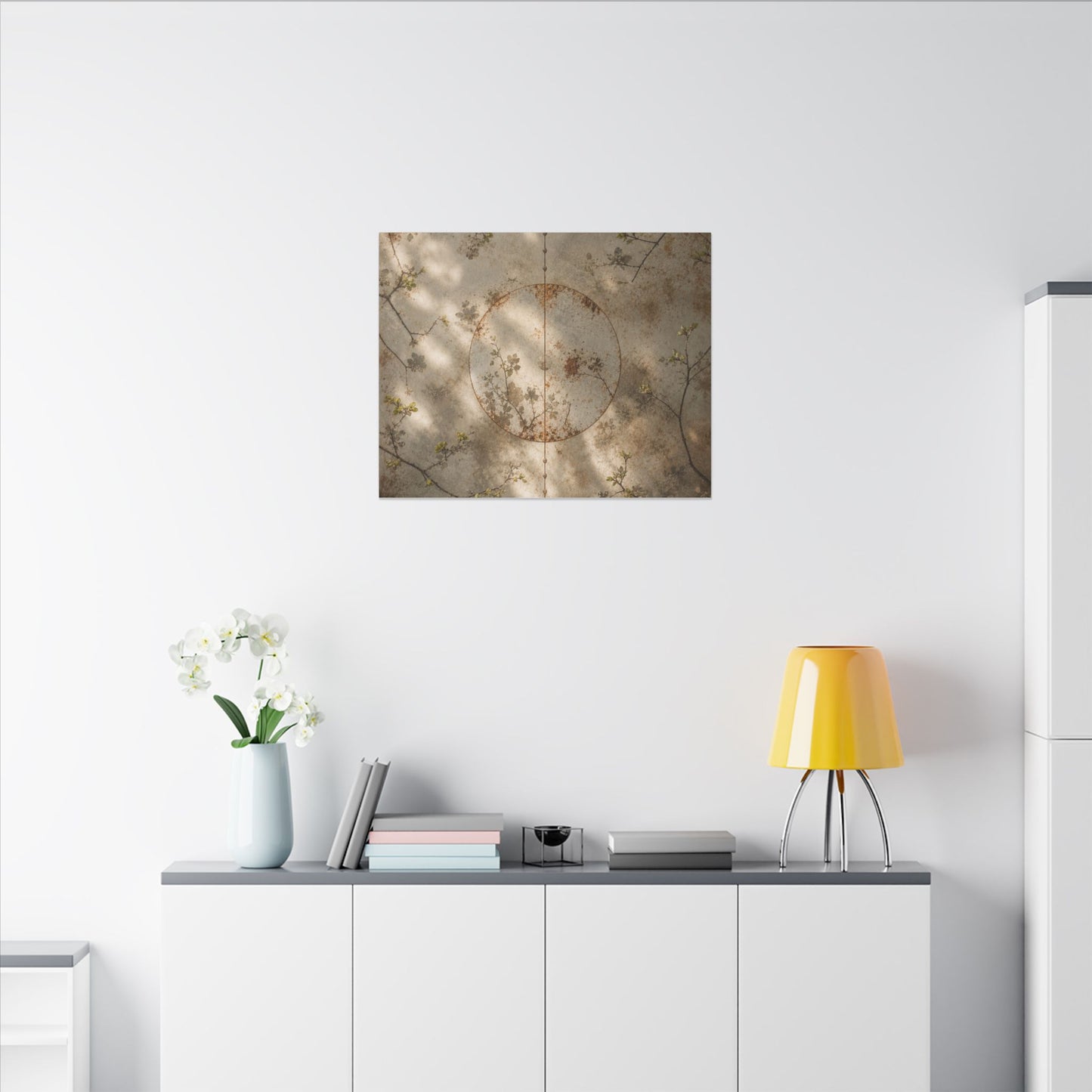 Japandi Rust Patina in Dappled | Japanese Pattern Canvas Art