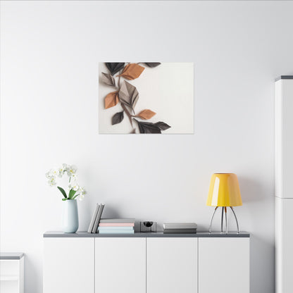 Paper Fold Autumn Canvas Art | Japandi Earthy Design