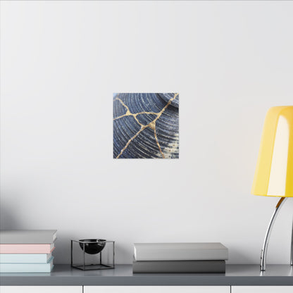 Shibui Water Ripple Canvas Art - Kintsugi Gold Repair