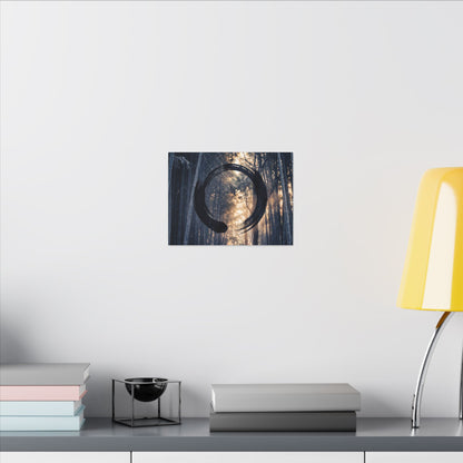 Bamboo Grove Canvas Art | Winter Zen Enso Art