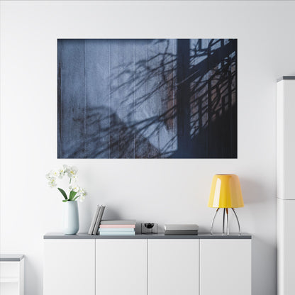 Shadow Play Moody Minimal Canvas Art | Moody Dark Japandi Art