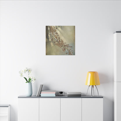 Winter Dried Flowers Forest Whimsy Canvas Art | Earthy Decor