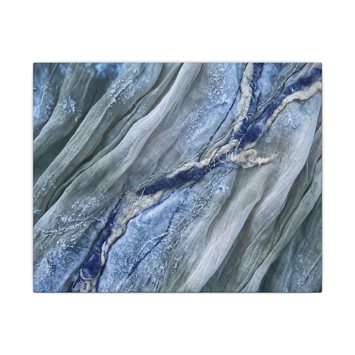 Moonlight Silk Drape Canvas Art - Japandi Mono No Aware