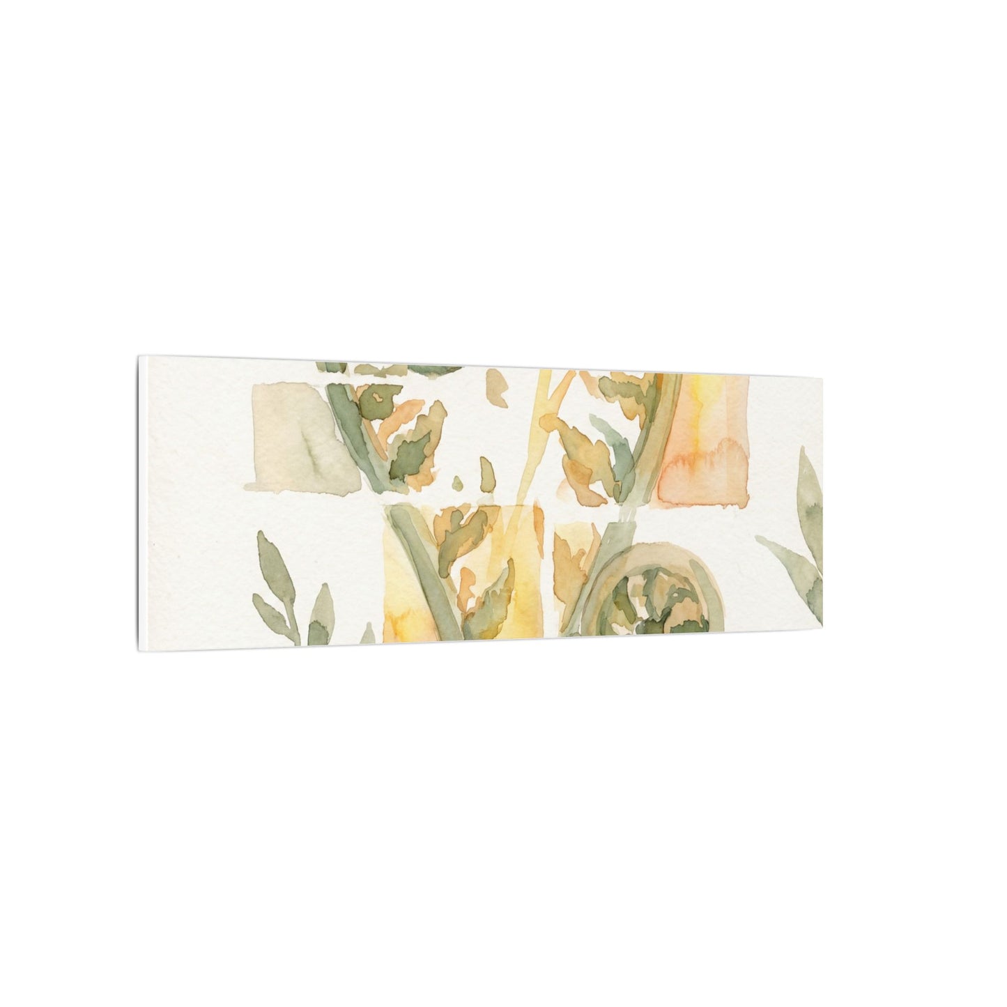 Earthy Fern Unfurling Canvas Art - Watercolor Japandi