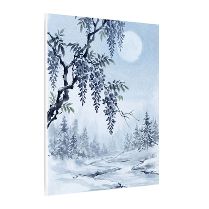 Seijaku Wisteria Canvas Art - Zen Sumi E