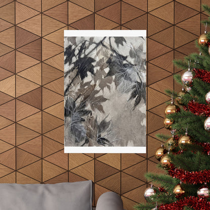 Shadow Play Texture Wall Art Print | Elegant Japandi Art
