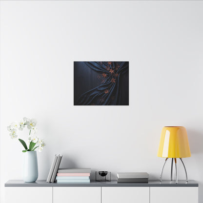 Silk Drape Autumn Canvas Art | Dark Japandi Sophisticated Design