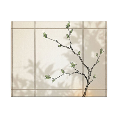 Shoji Screen Spring Canvas Art | Japandi Cozy Design Art Print