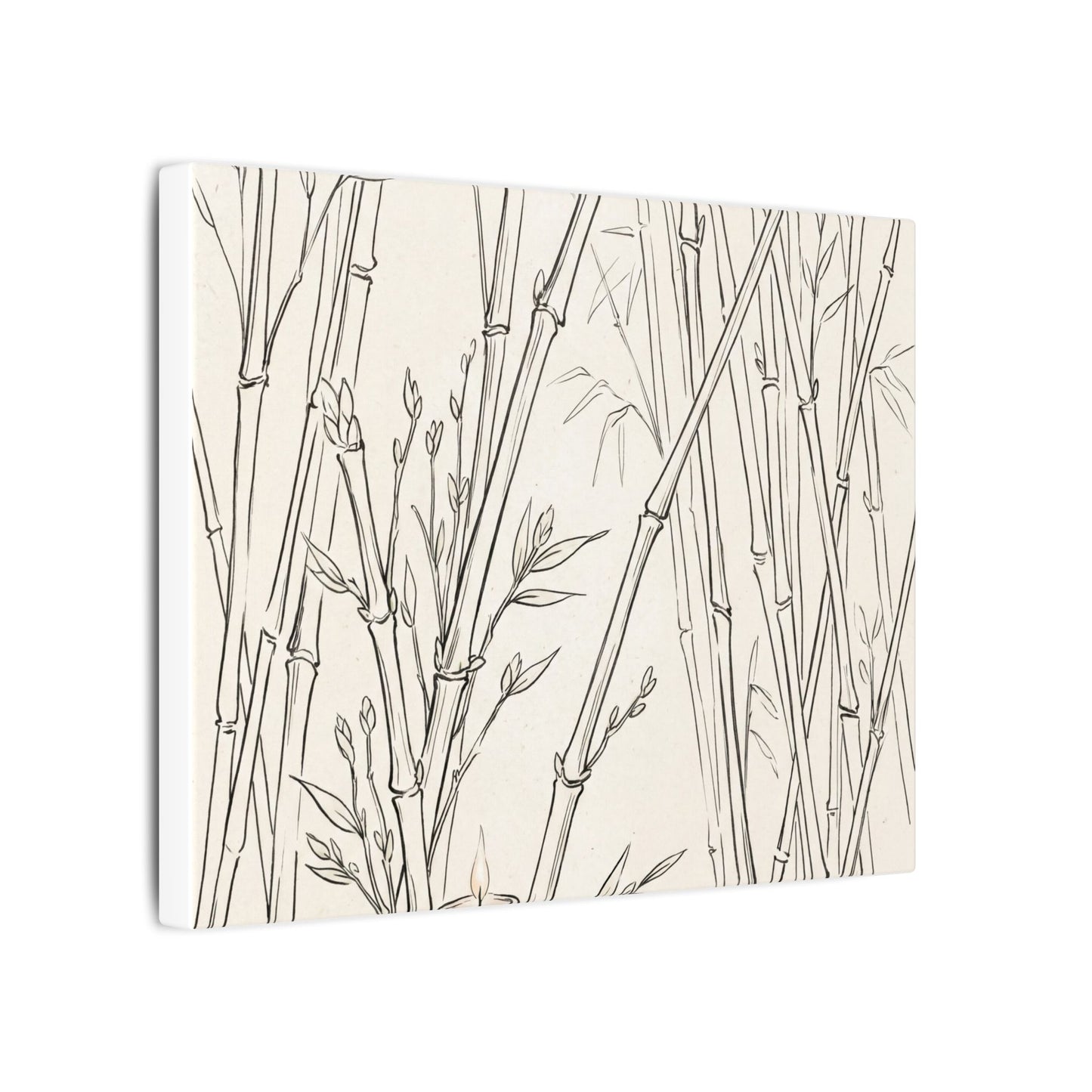 Candlelight Bamboo Grove Canvas Art - Japandi Fukinsei