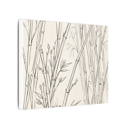 Candlelight Bamboo Grove Canvas Art - Japandi Fukinsei