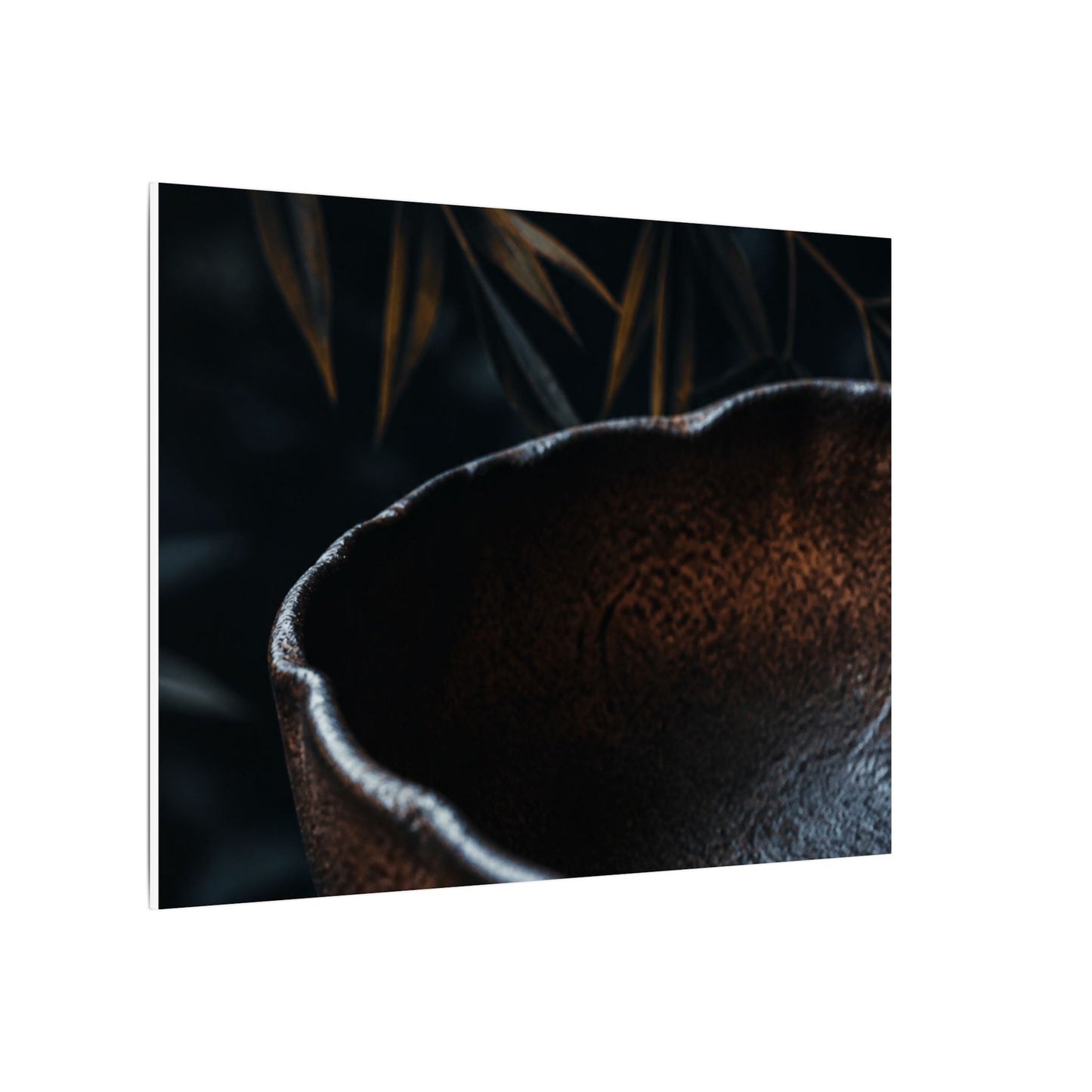 Luxurious Ceramic Bowl Canvas Art - Shadow Zen Dark Japandi