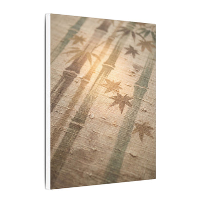 Autumn Bamboo Grove Japanese Pattern Canvas Art | Neutral Decor
