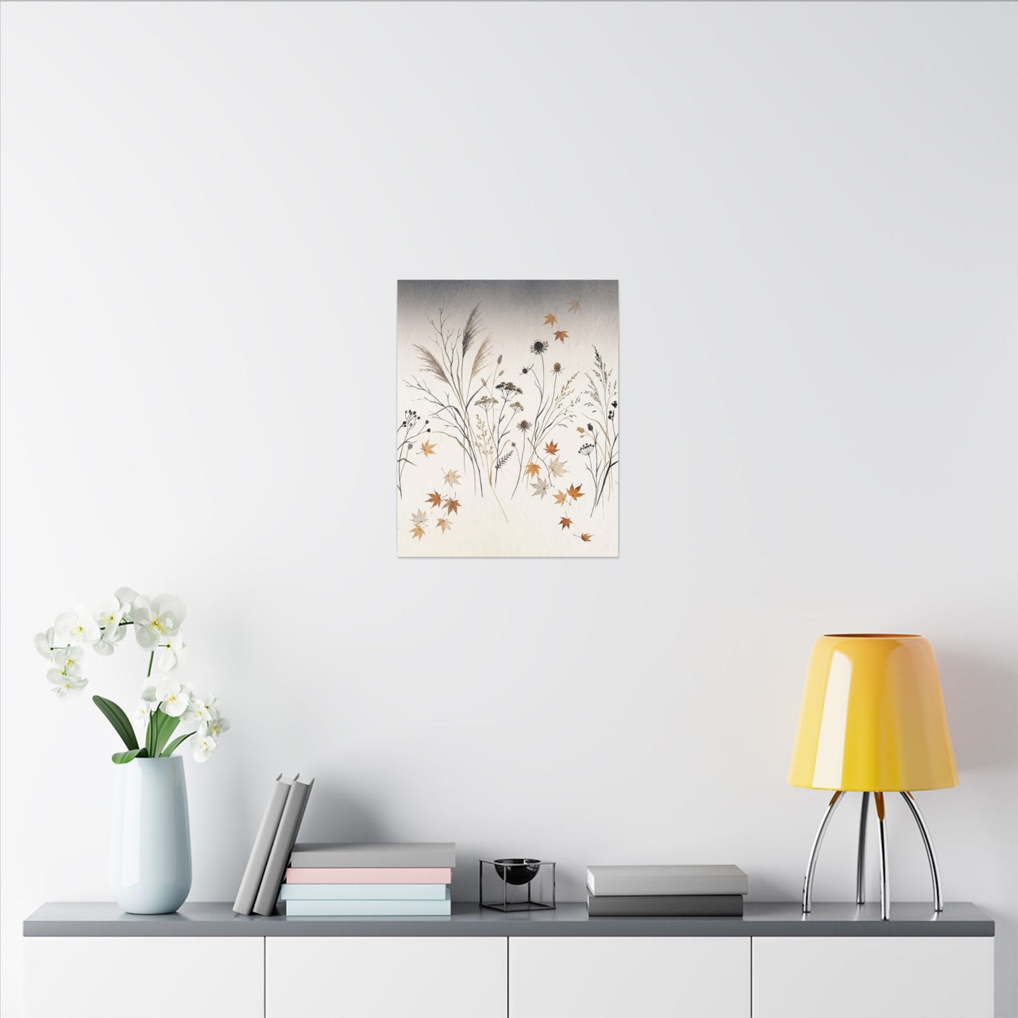 Dawn Dried Flowers Canvas Art - Japandi Kanso