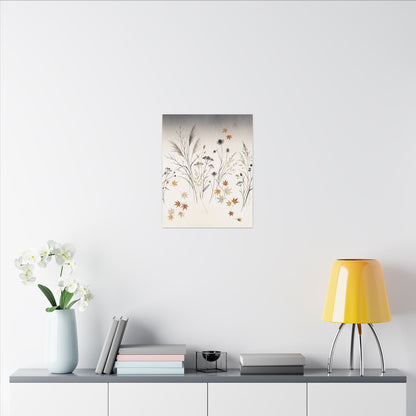 Dawn Dried Flowers Canvas Art - Japandi Kanso