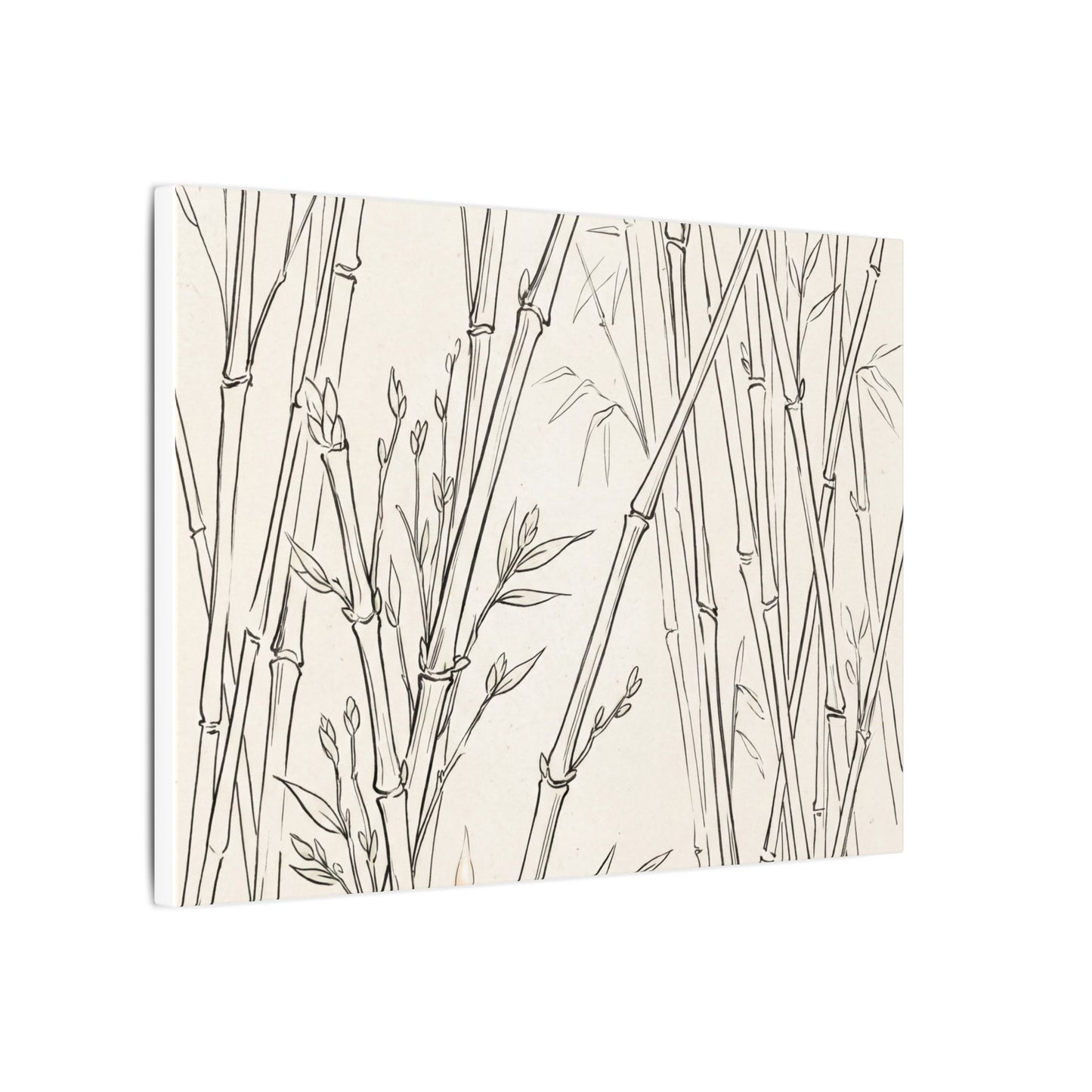 Candlelight Bamboo Grove Canvas Art - Japandi Fukinsei