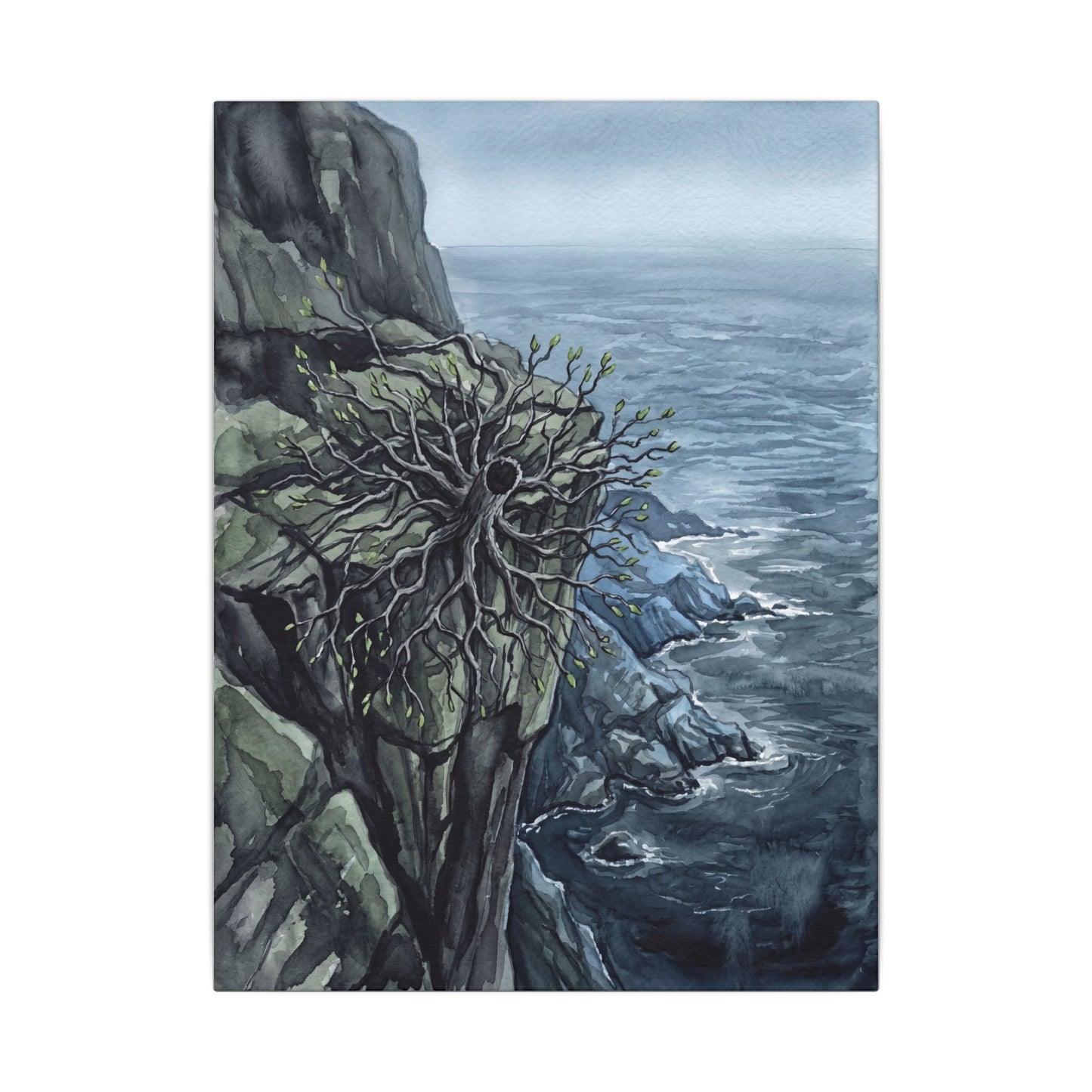 Pine Tree Spring Canvas Art | Japandi Neutral Design