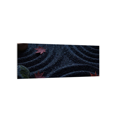 Seijaku Rock Garden Canvas Art - Dark Japandi Dark Texture