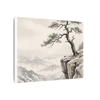 Seijaku Pine Tree Canvas Art - Japandi Japanese Pattern
