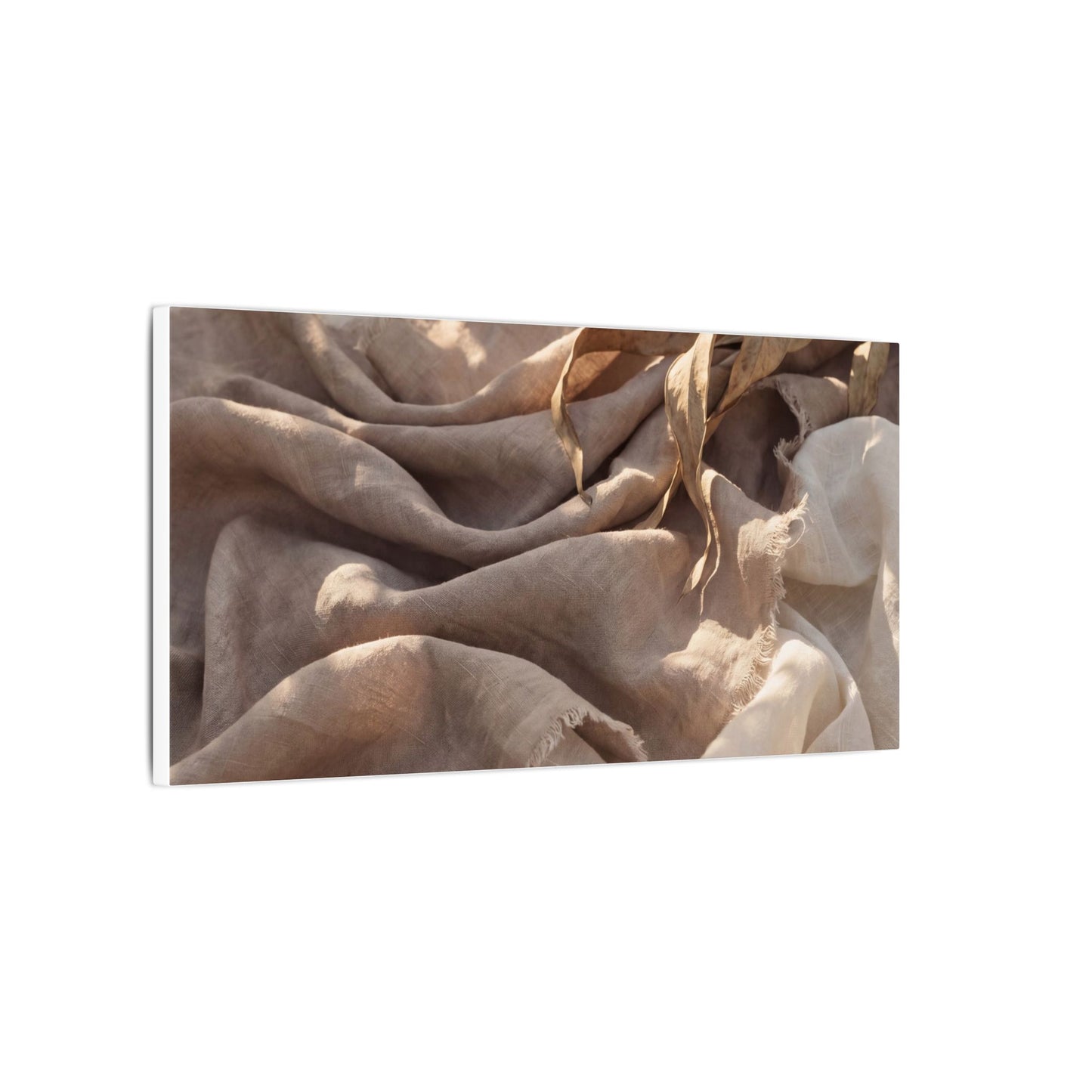 Silk Drape Summer Canvas Art | Japandi Neutral Design