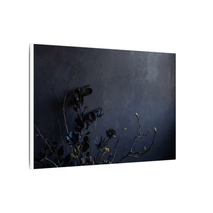Dried Flowers Spring Canvas Art | Dark Japandi Moody Design