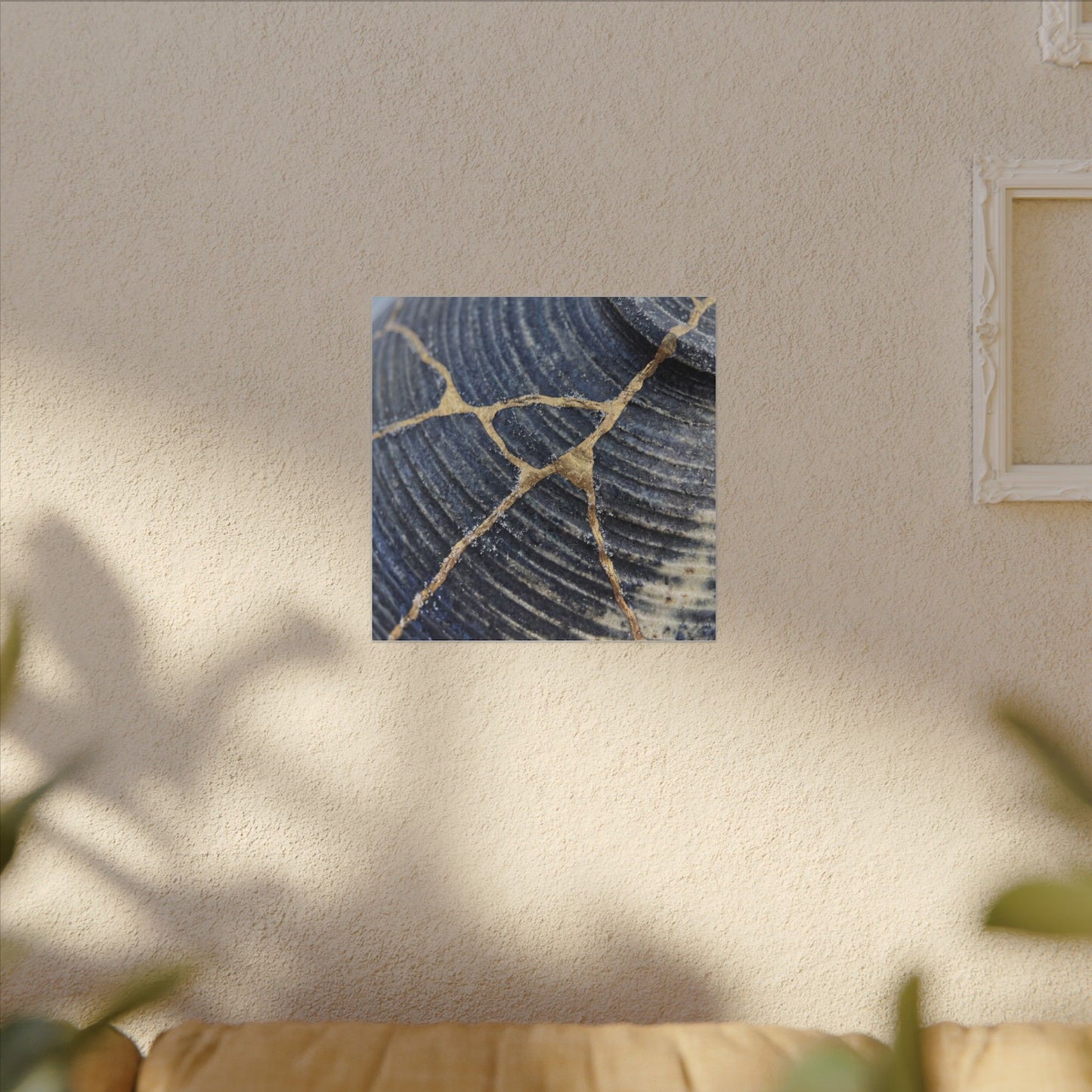 Shibui Water Ripple Canvas Art - Kintsugi Gold Repair