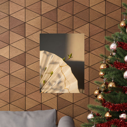 Ma Paper Fold Wall Art Print - Kintsugi Gold Vein